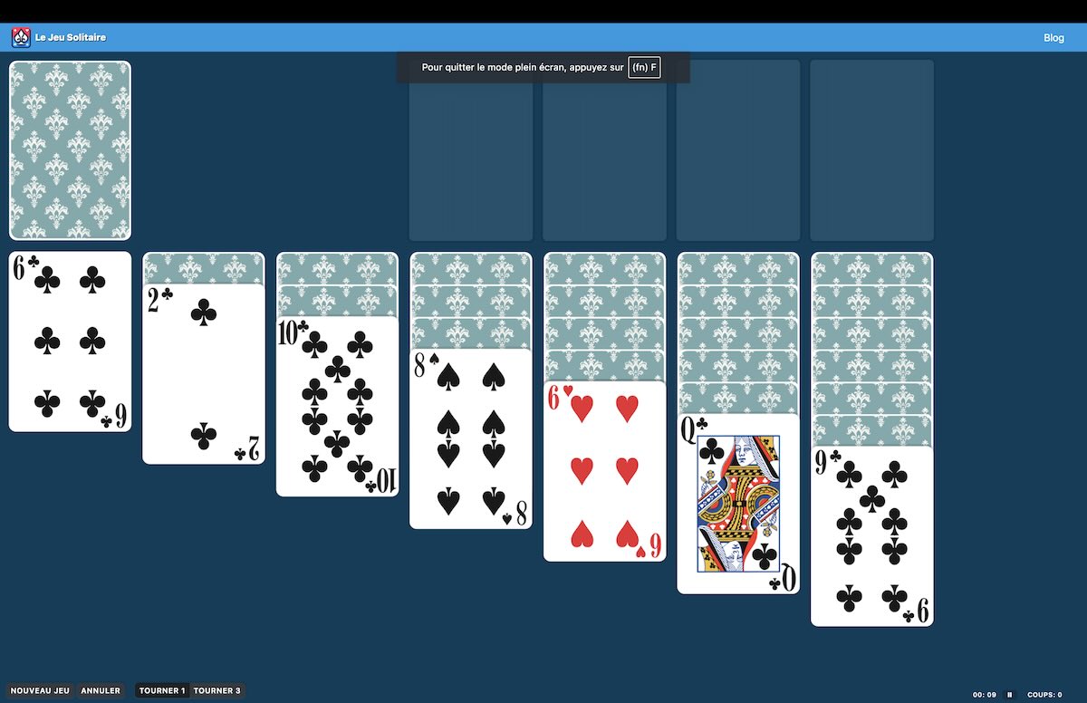Le jeu en ligne du solitaire