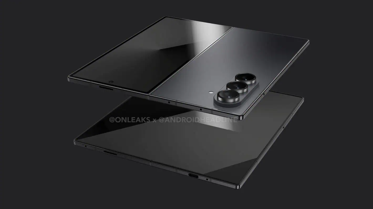 Coque Samsung Galaxy Z Fold 7 En Cuir - Étui Rabat Magnétique, 2 Emplacements Cartes, Protection écran Et Charnière
