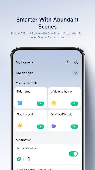 Application Xiaomi Home interface