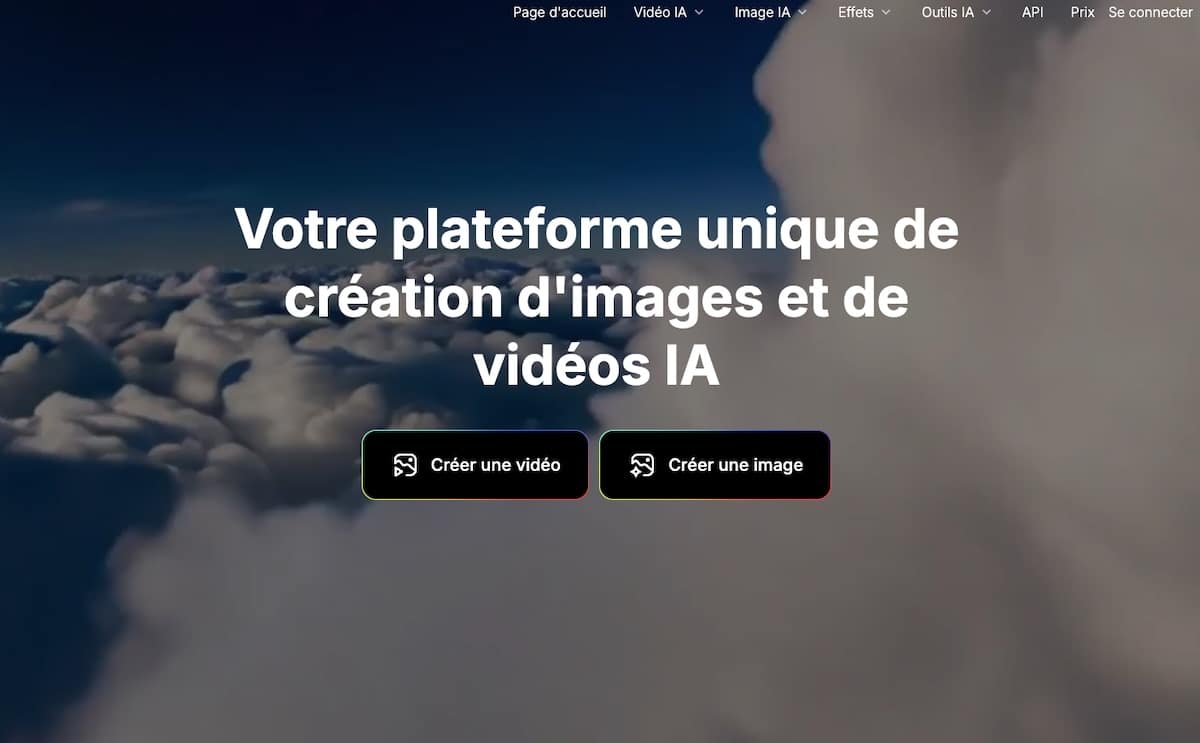 Pollo AI page d'accueil